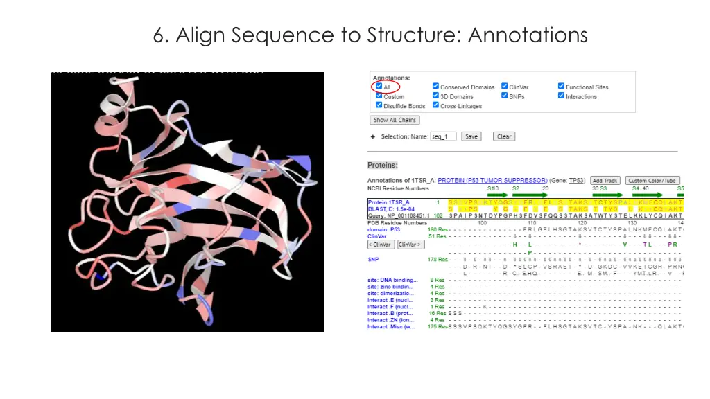 6 align sequence to structure annotations