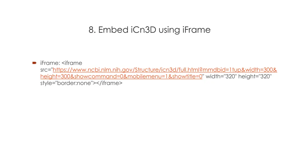 8 embed icn3d using iframe