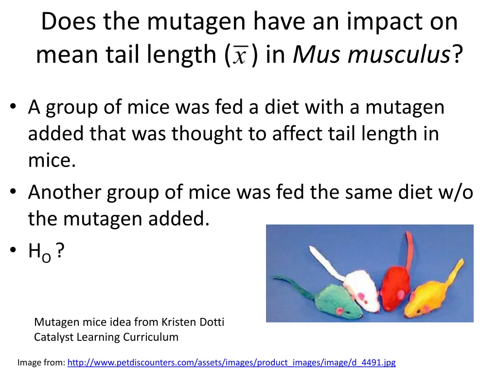 does the mutagen have an impact on mean tail