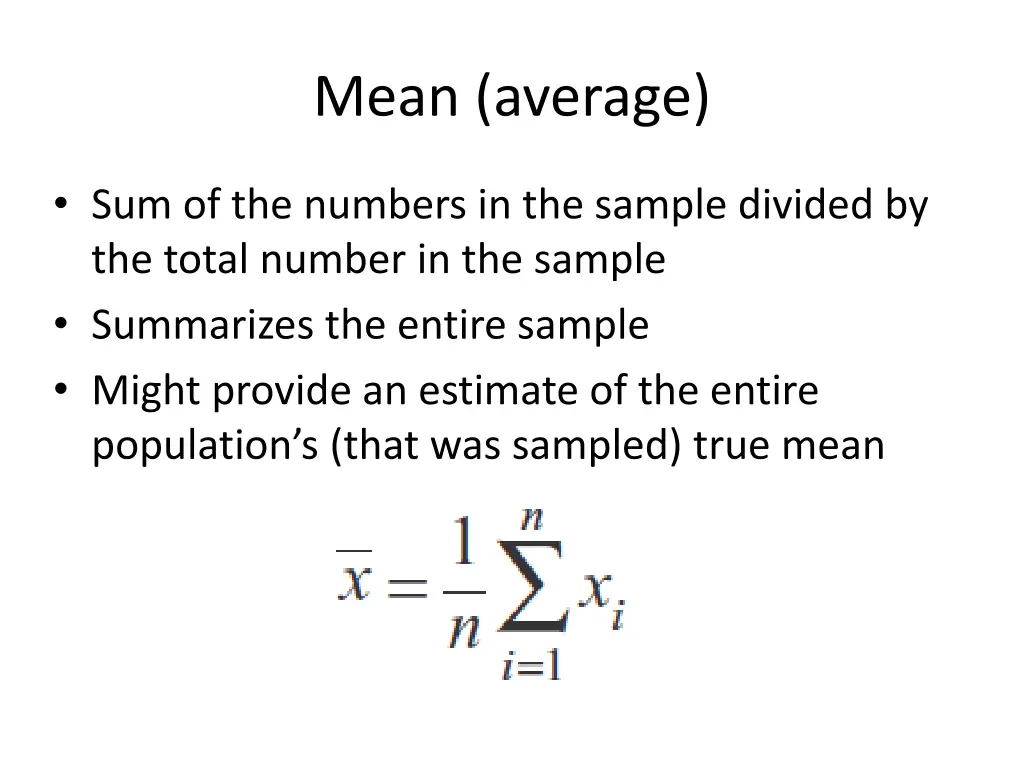 mean average