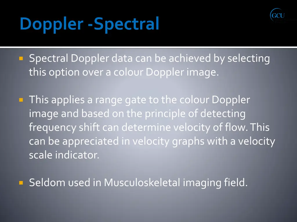 spectral doppler data can be achieved