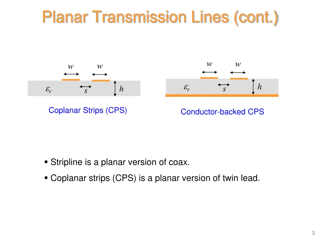 planar transmission lines cont