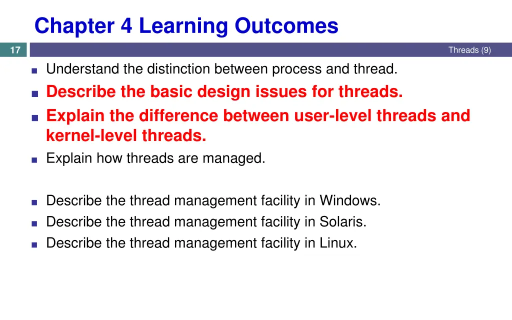 chapter 4 learning outcomes 1