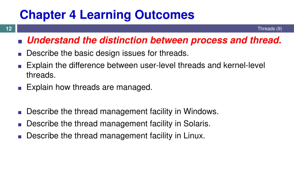 chapter 4 learning outcomes