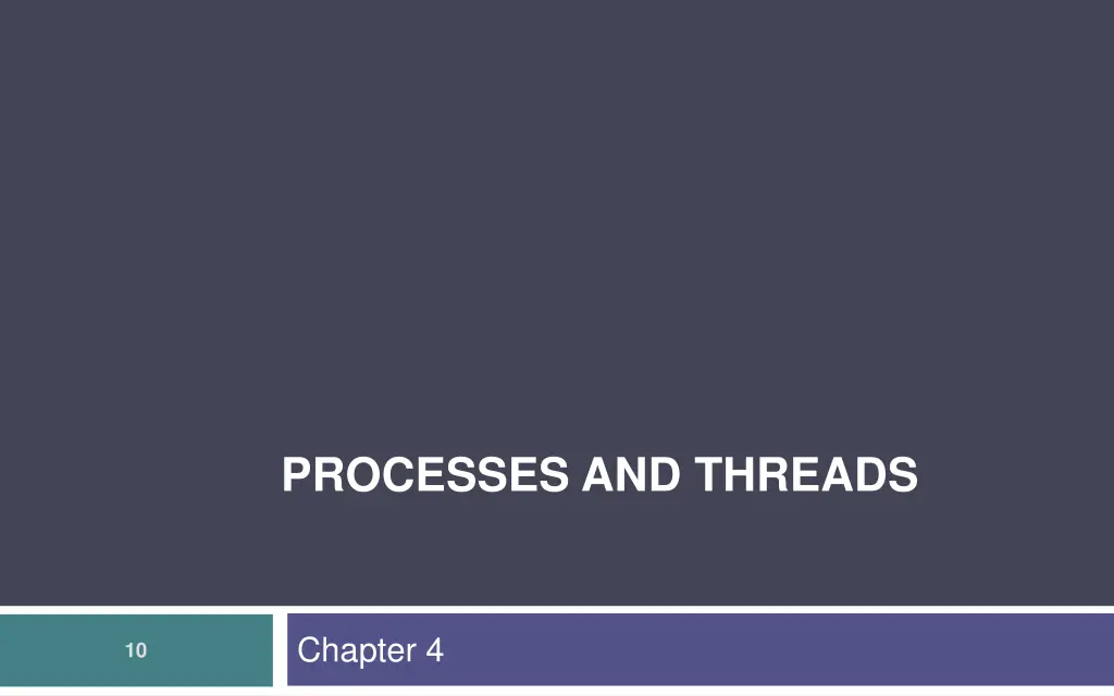 processes and threads