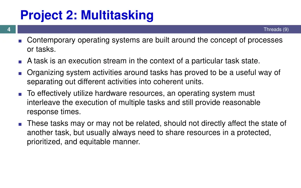 project 2 multitasking