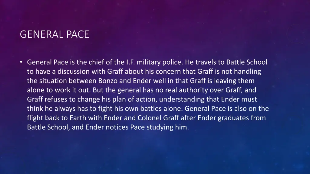 general pace