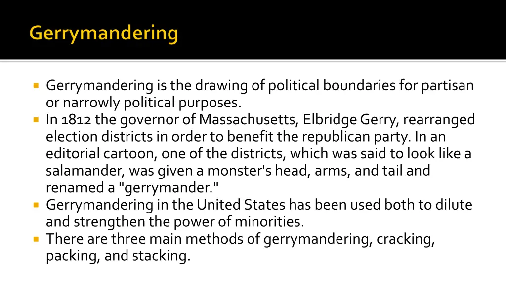 gerrymandering is the drawing of political