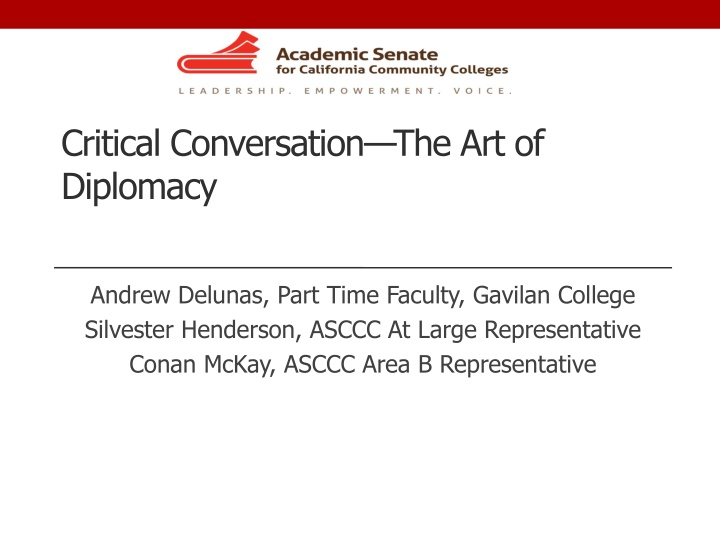 critical conversation the art of diplomacy