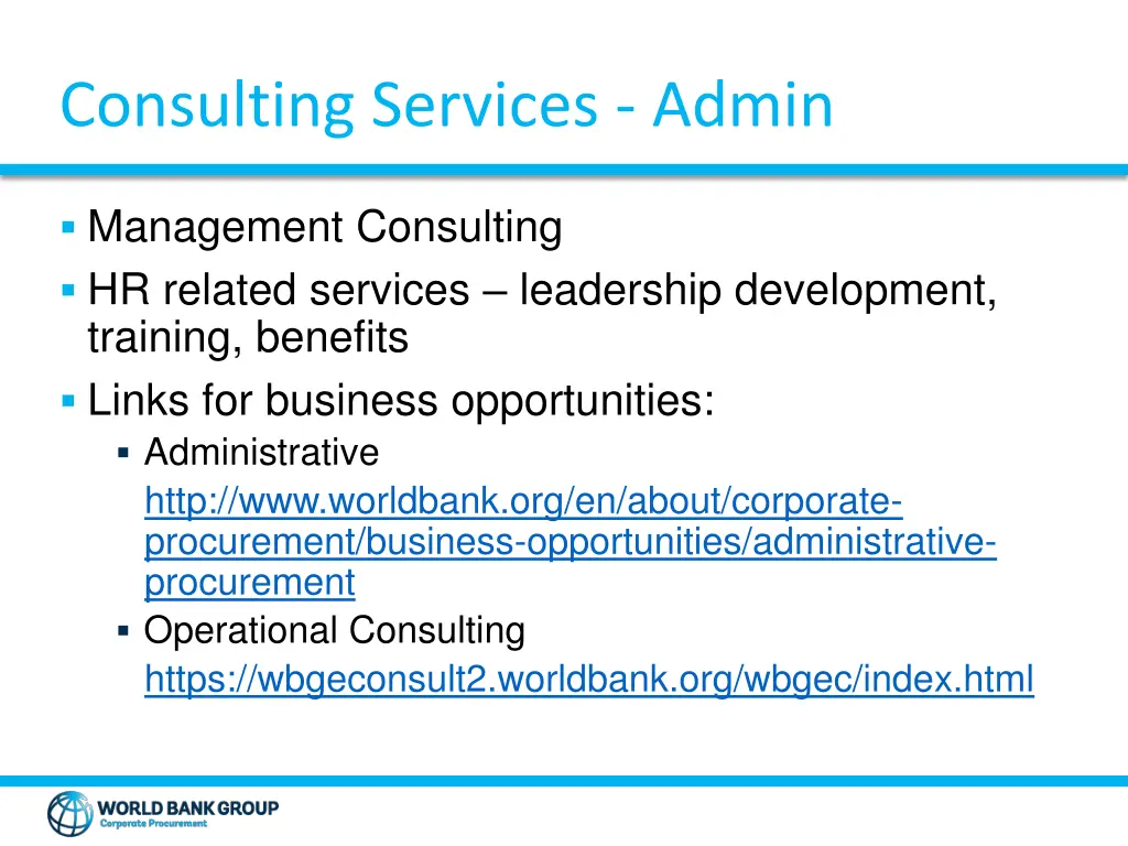 consulting services admin