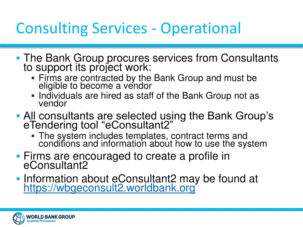 consulting services operational