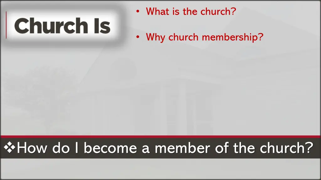 what is the church 2