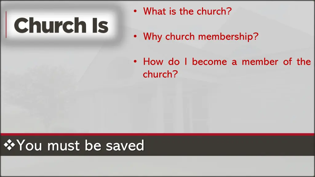 what is the church 3