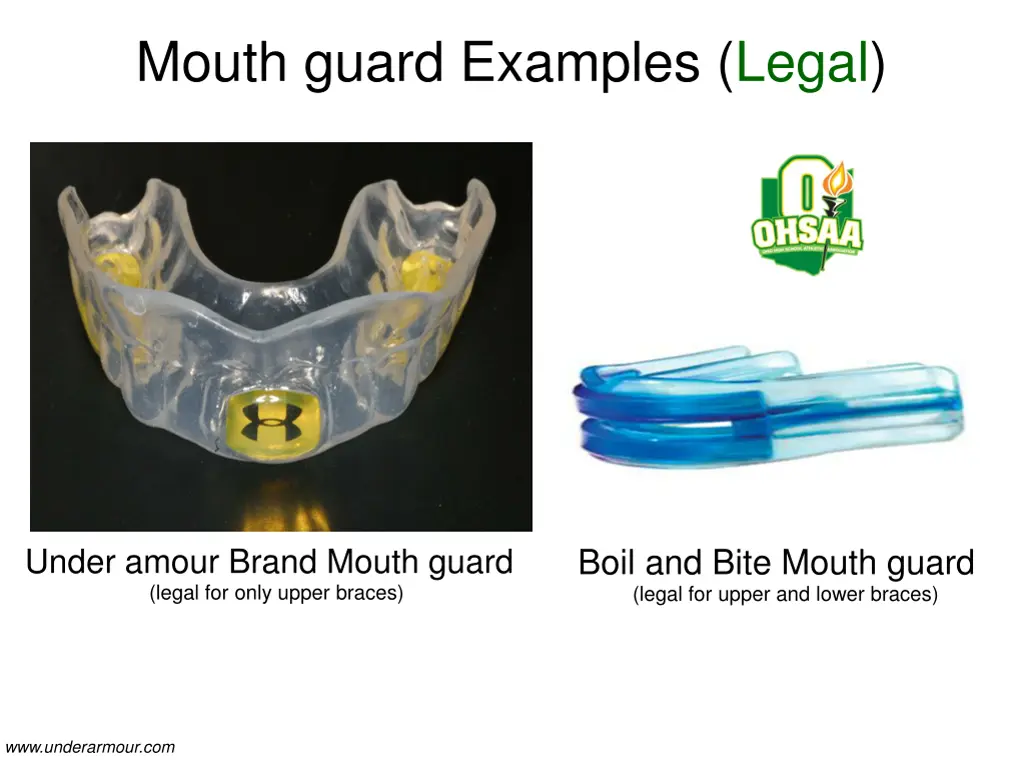 mouth guard examples legal