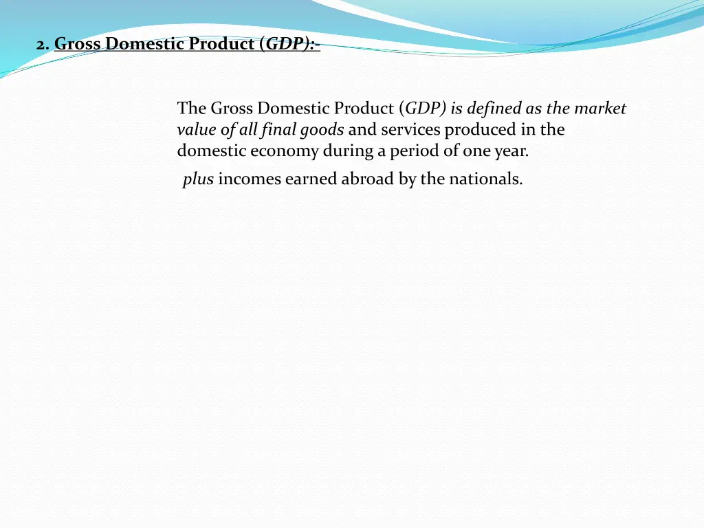 2 gross domestic product gdp