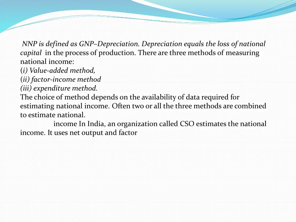 nnp is defined as gnp depreciation depreciation