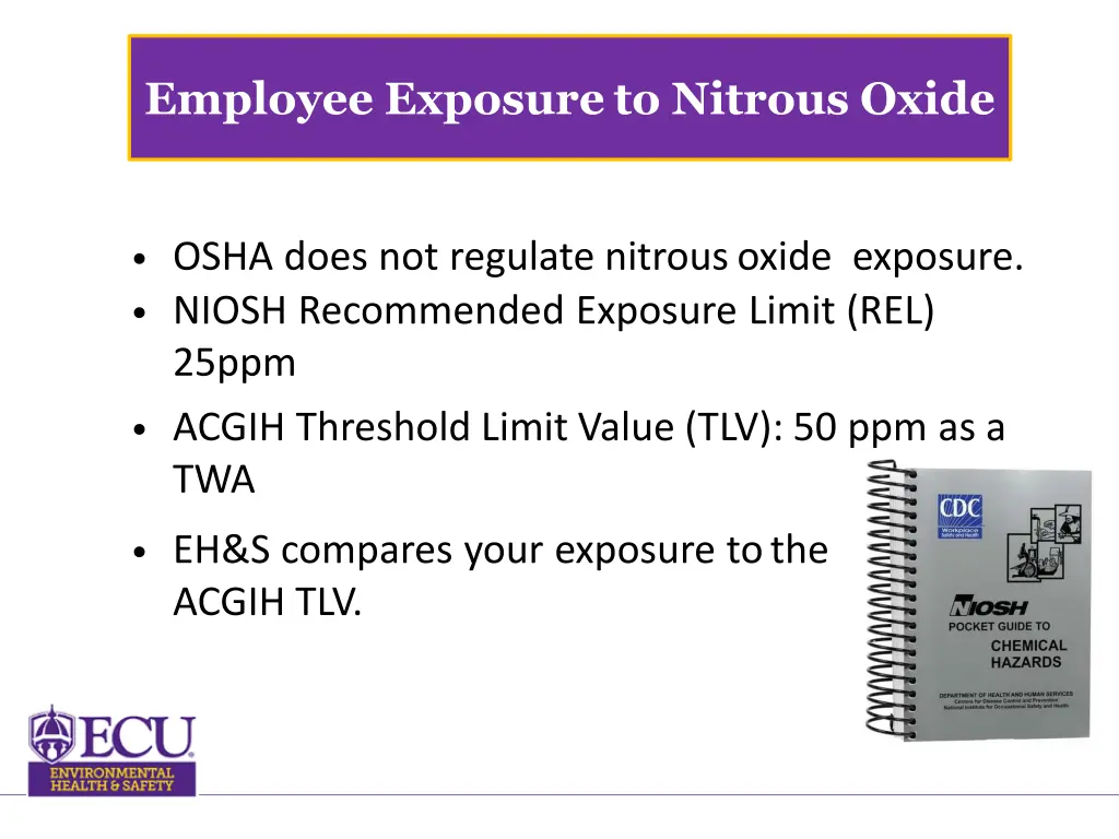 employee exposure to nitrous oxide