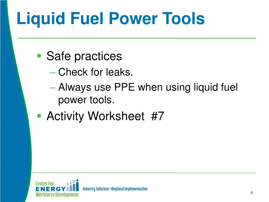 liquid fuel power tools