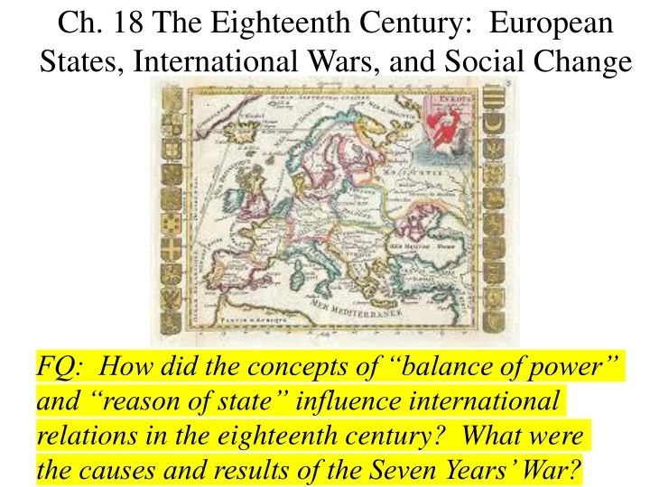 ch 18 the eighteenth century european states