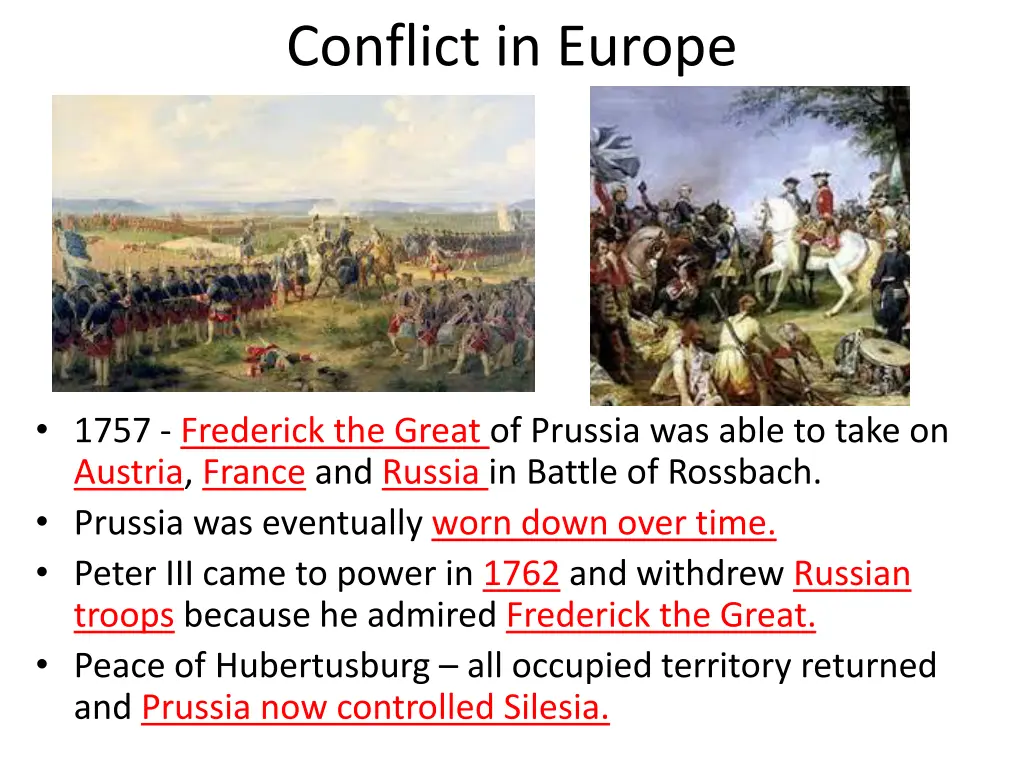 conflict in europe