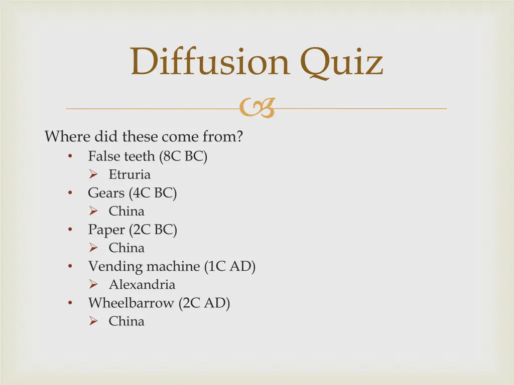 diffusion quiz