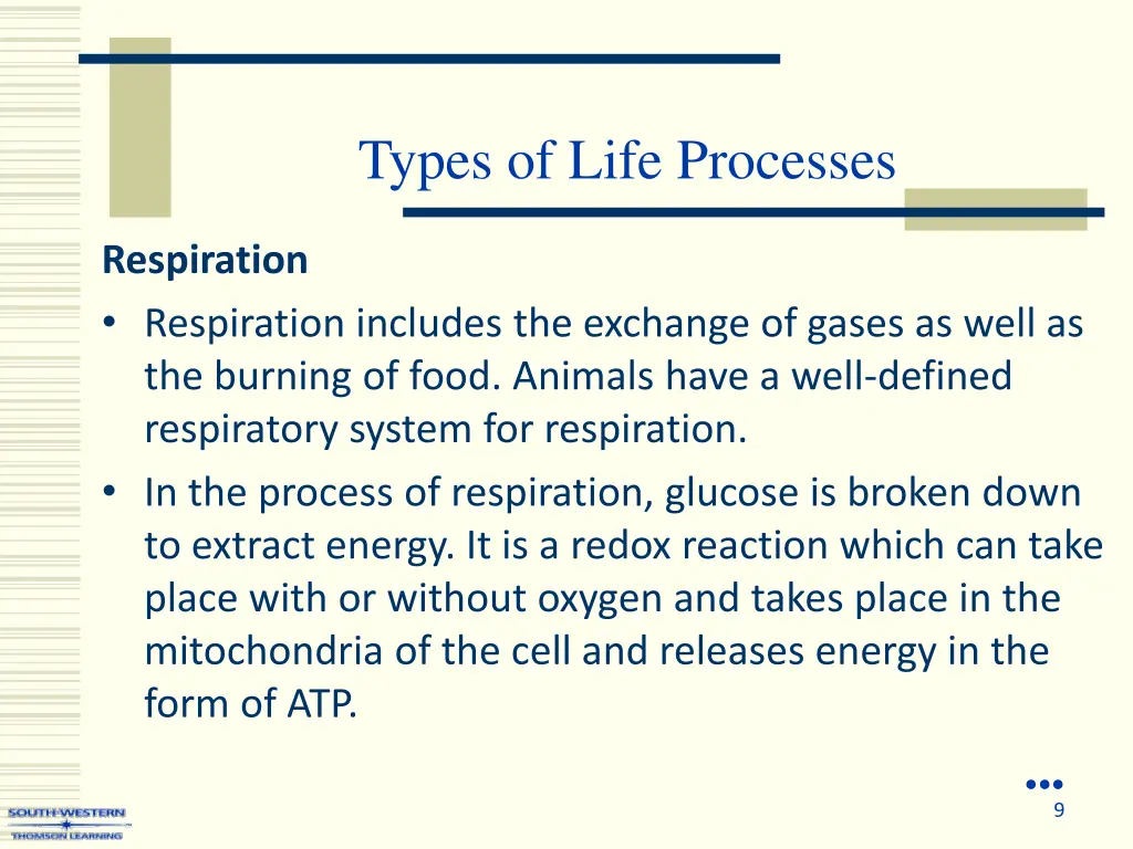 types of life processes 4