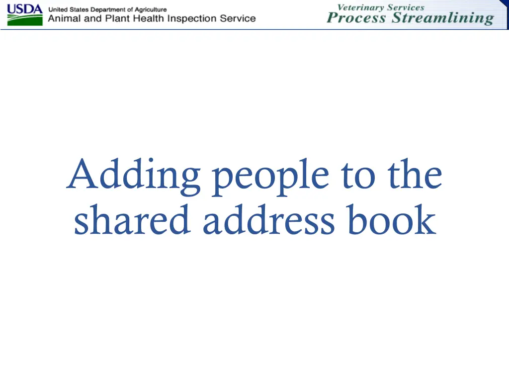 adding people to the shared address book