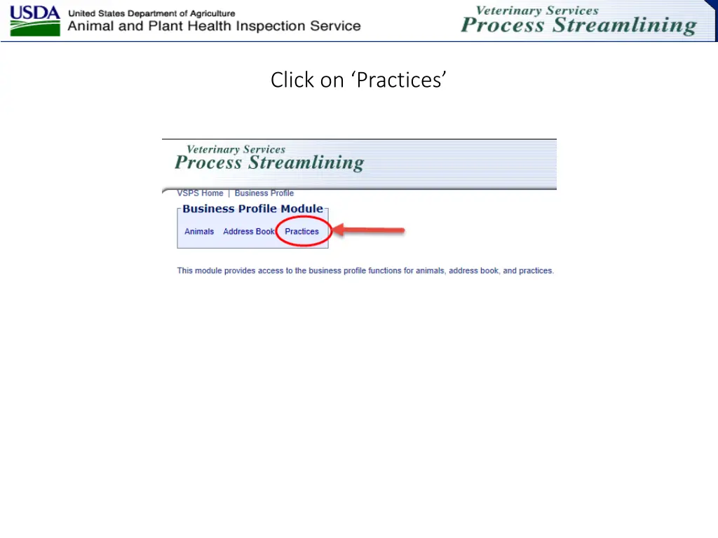 click on practices