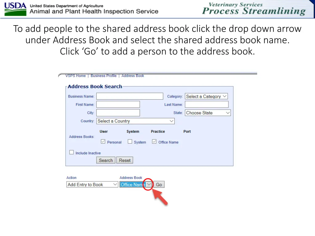 to add people to the shared address book click