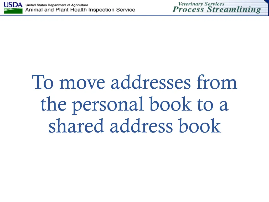 to move addresses from the personal book