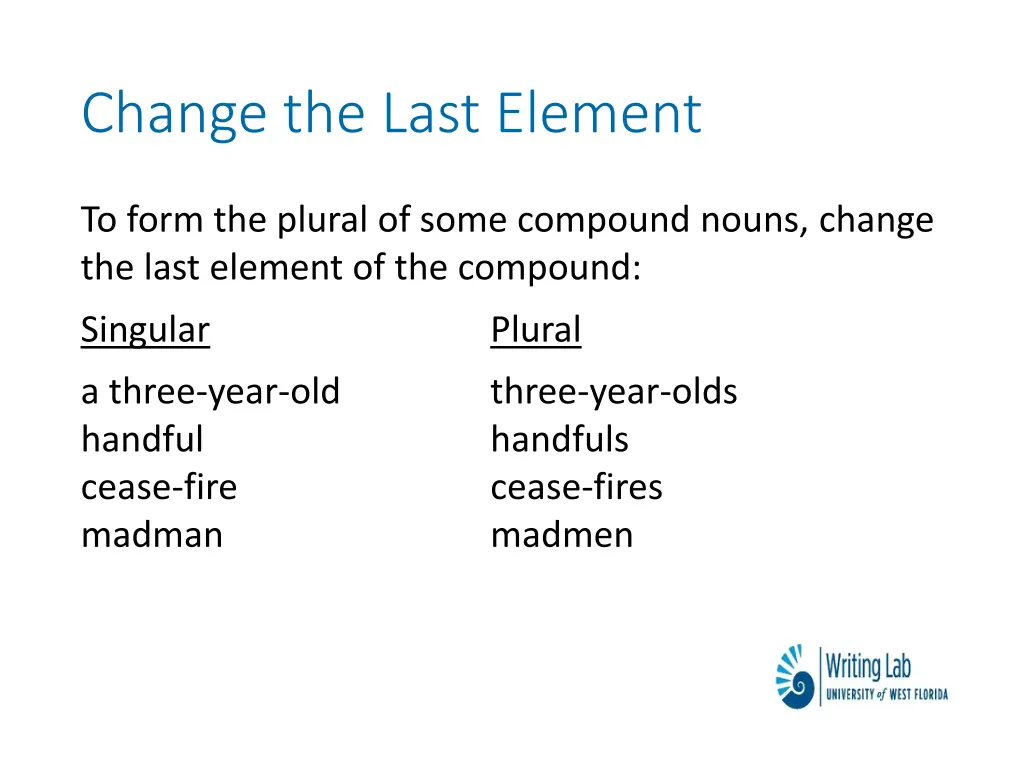 change the last element