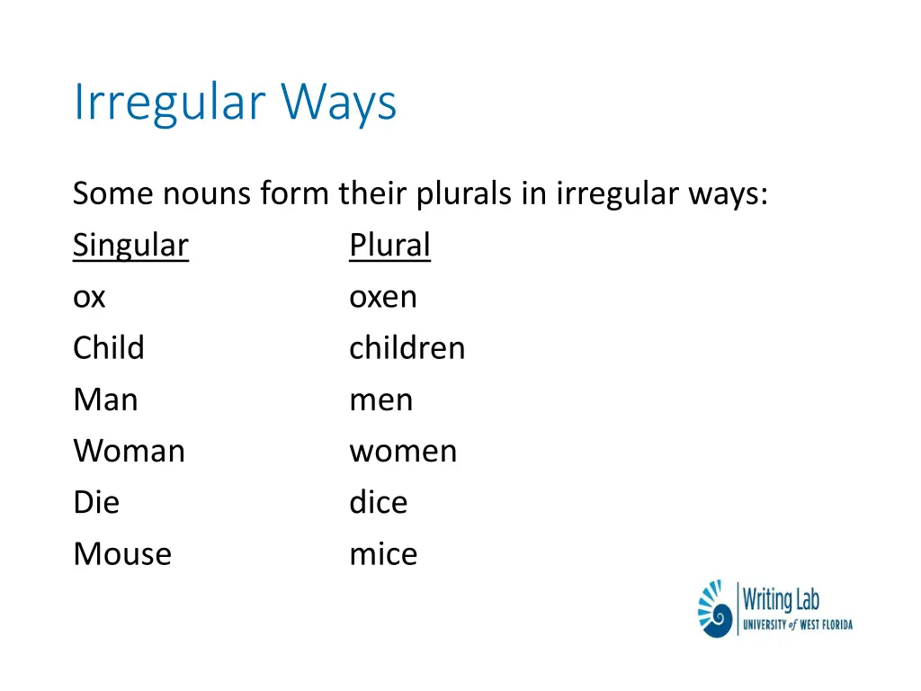 irregular ways