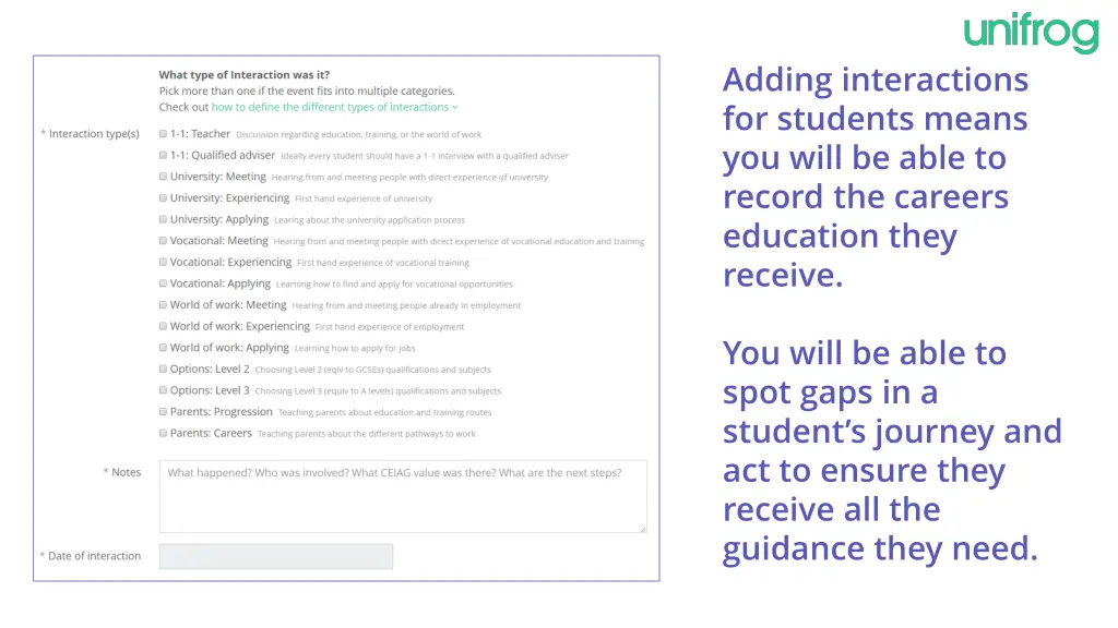 adding interactions for students means you will