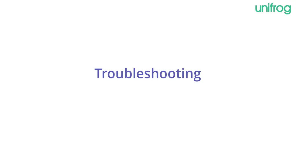 troubleshooting