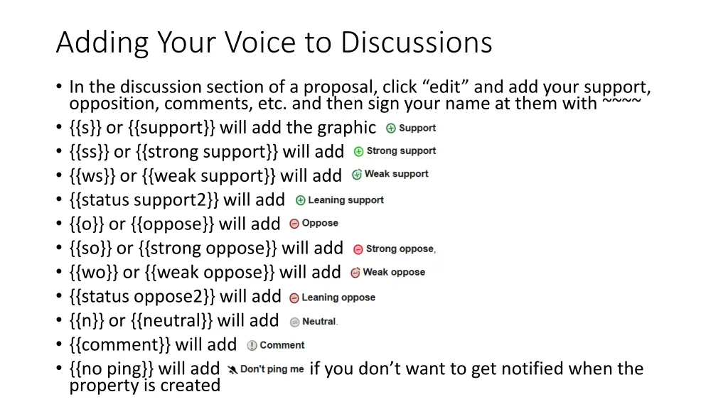 adding your voice to discussions