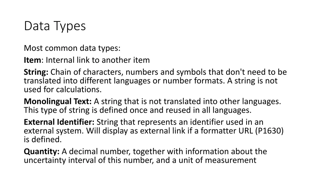 data types