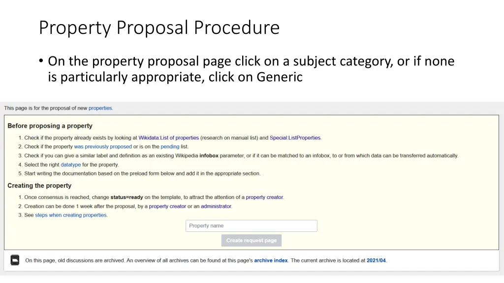 property proposal procedure