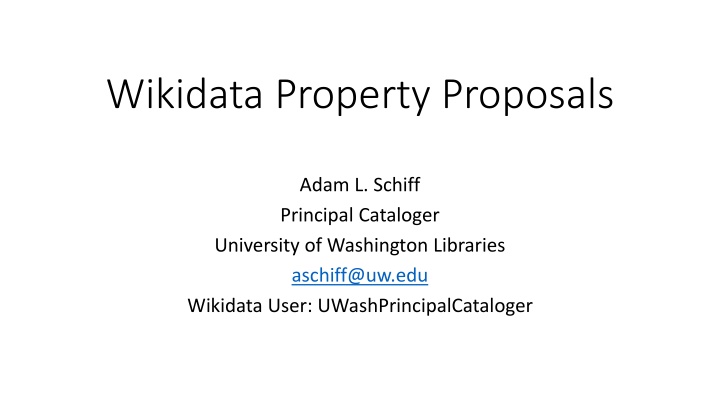 wikidata property proposals