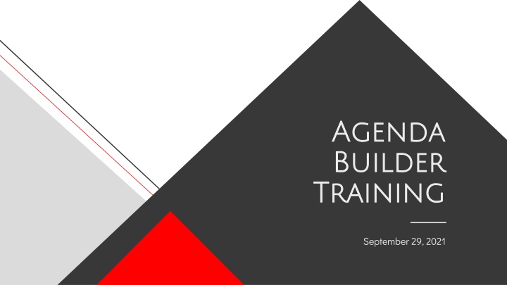 agenda agenda builder builder training training