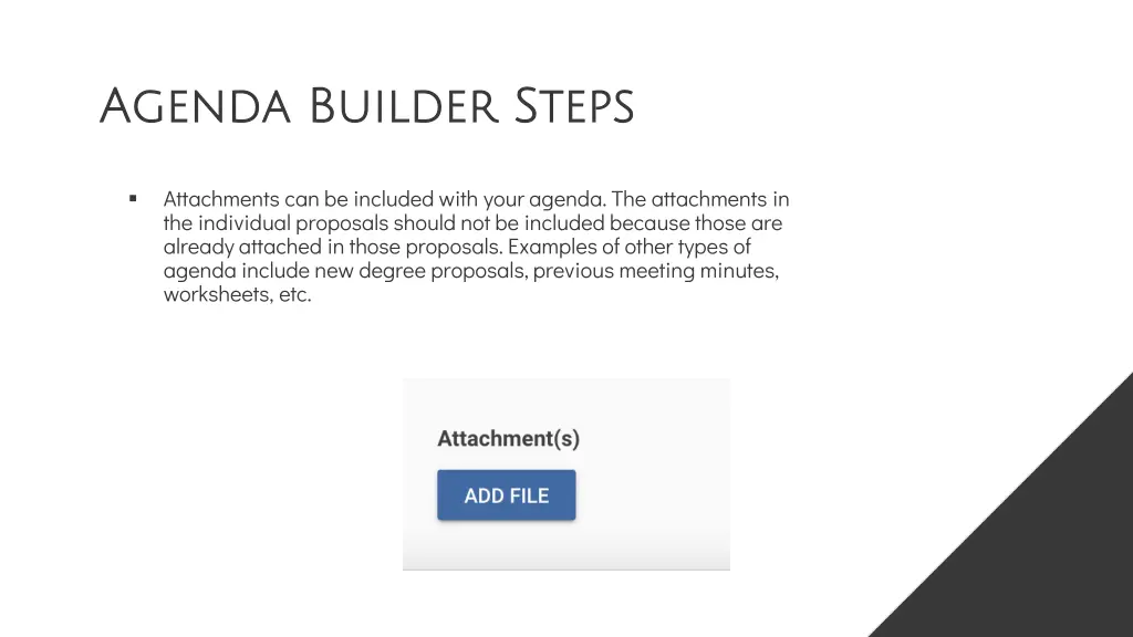 agenda builder steps agenda builder steps 4