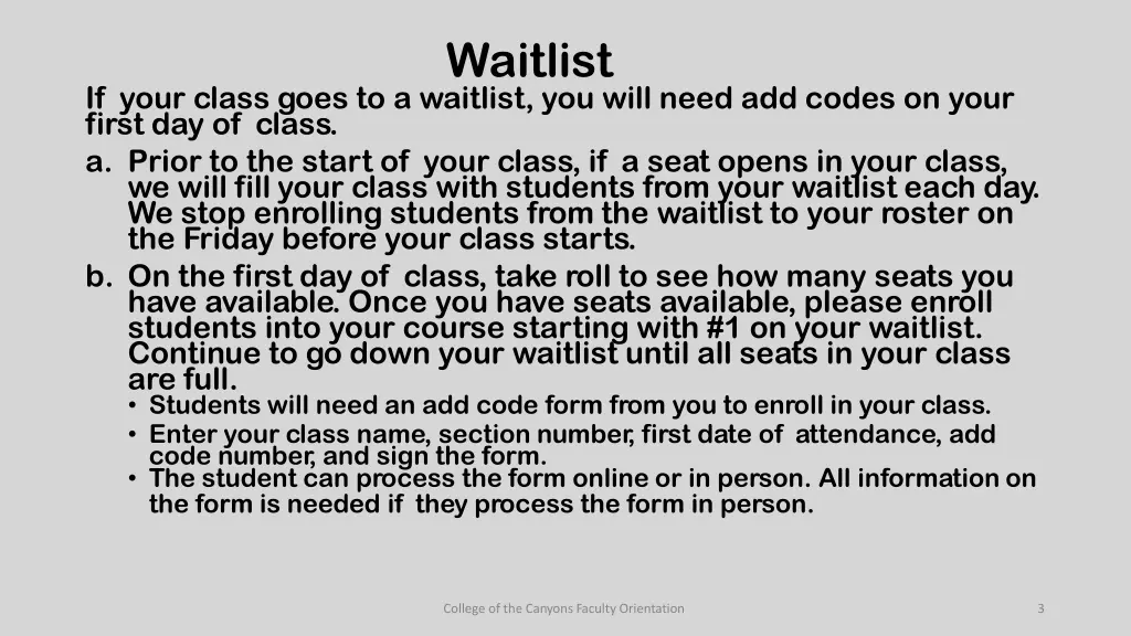 waitlist