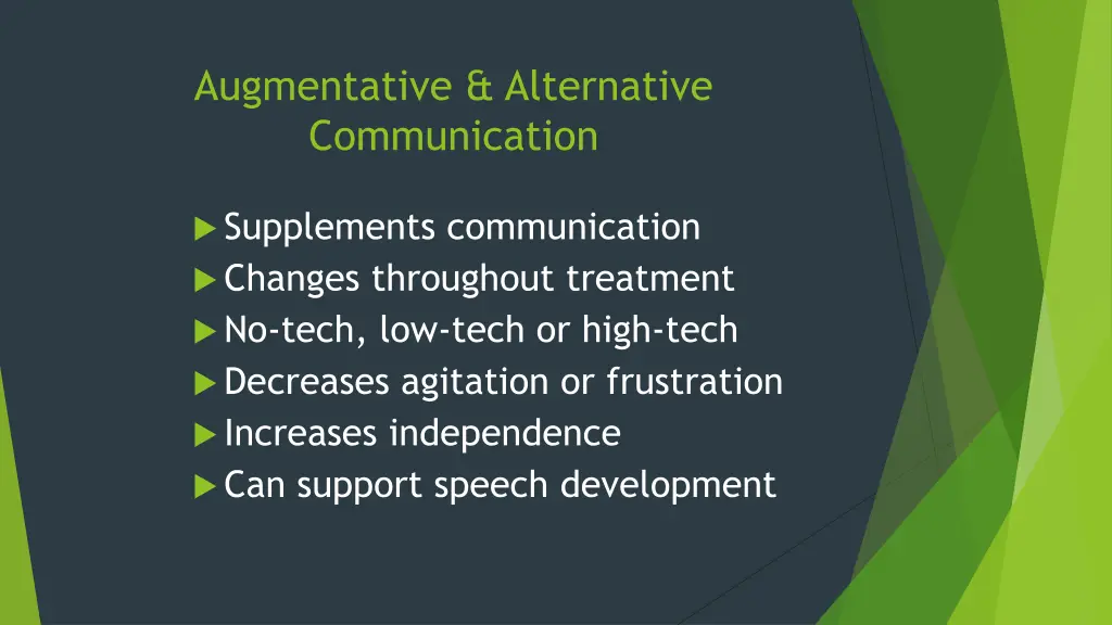 augmentative alternative communication