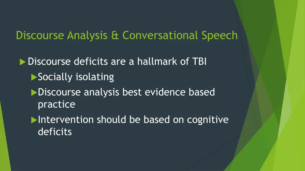 discourse analysis conversational speech