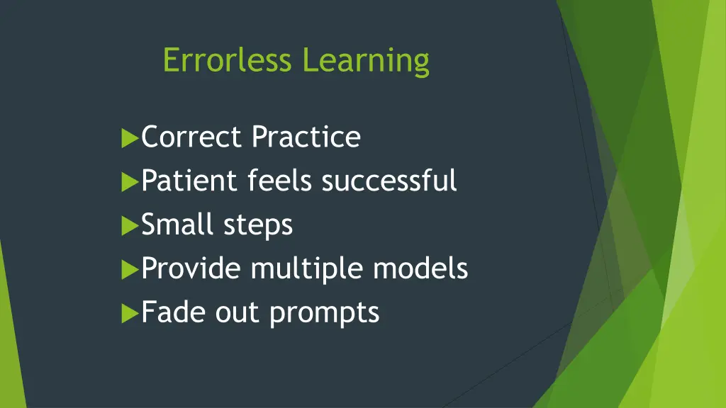 errorless learning