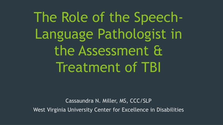 the role of the speech language pathologist