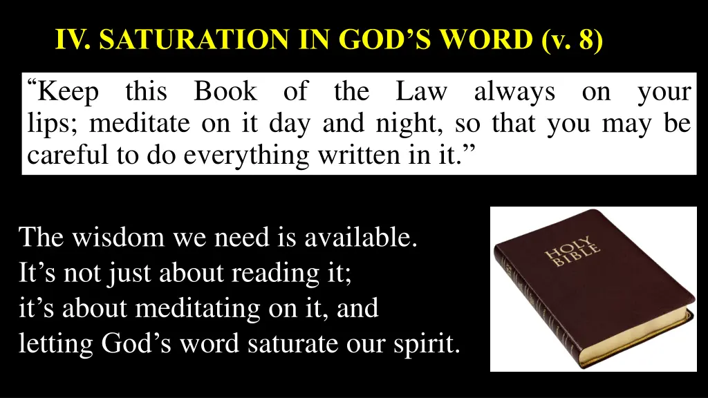 iv saturation in god s word v 8