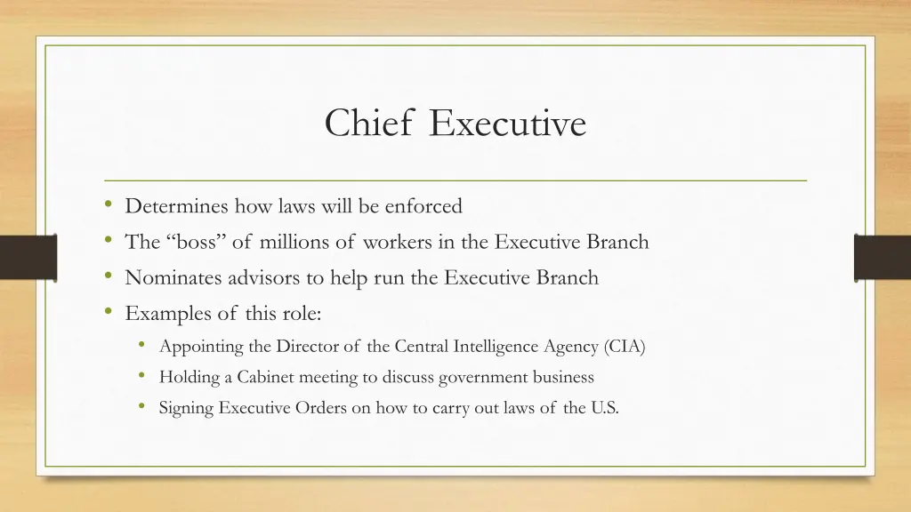 chief executive