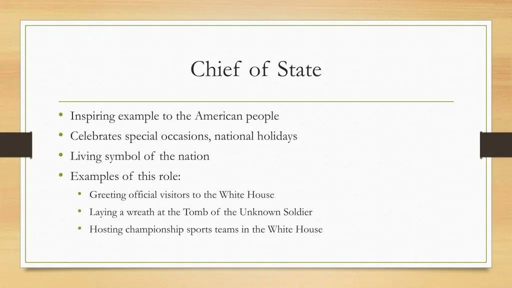 chief of state