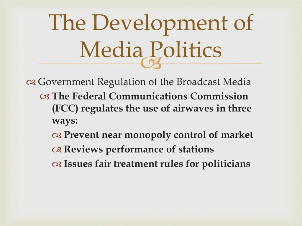 the development of media politics 3