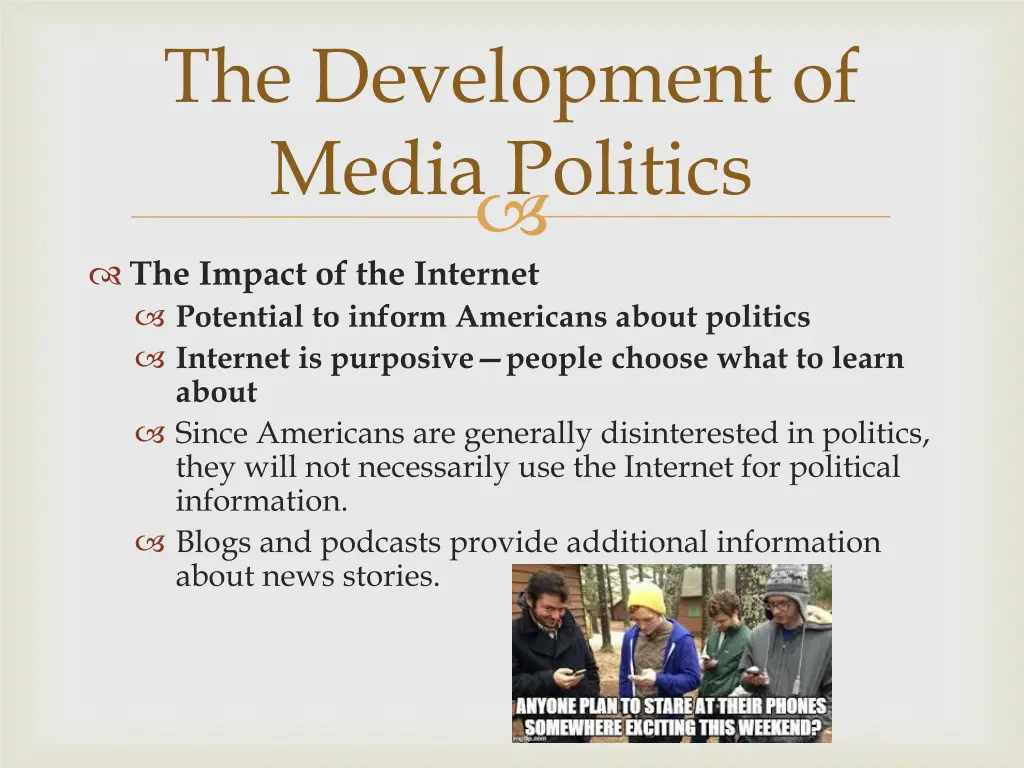 the development of media politics 5